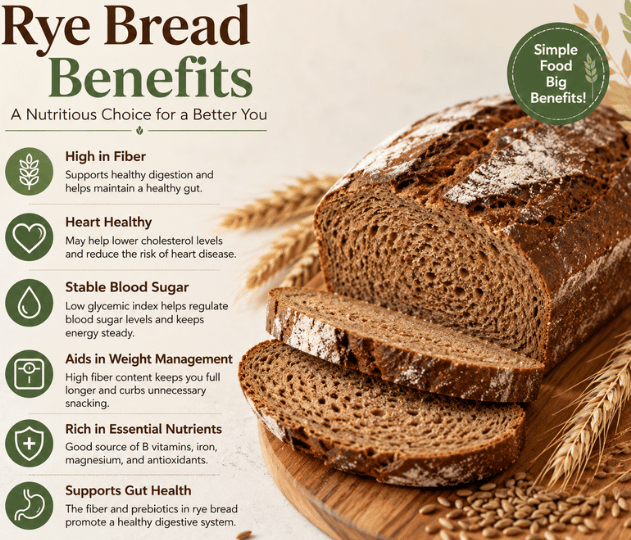 Rye Bread Benefits: Complete Guide to Nutrition, Health Advantages, High Fiber Content, Blood Sugar Control, Digestive Health, Weight Management & Why It’s Better Than White Bread