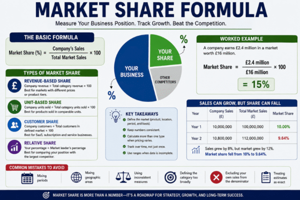 Market Share Formula: The Complete Guide to Calculate Revenue, Unit & Relative Market Share Accurately (2026)