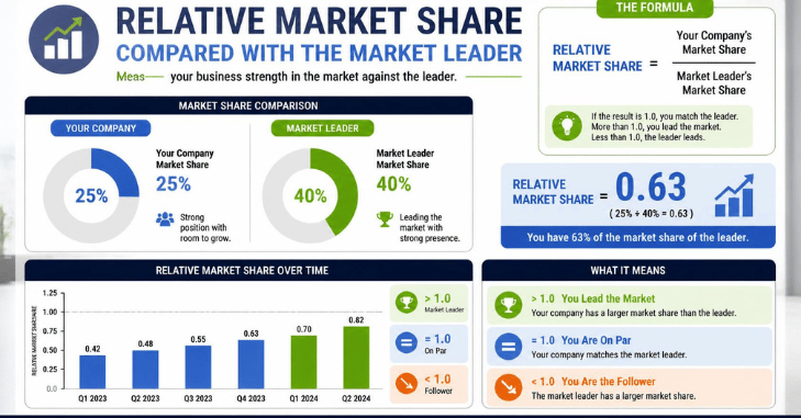 Relative Market Share Compared with The Market Leader 